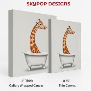 Giraffe Bath Time Art