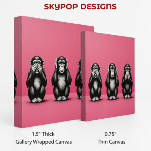 Chimpanzee See No Evil Hear No Evil Speak No Evil Art