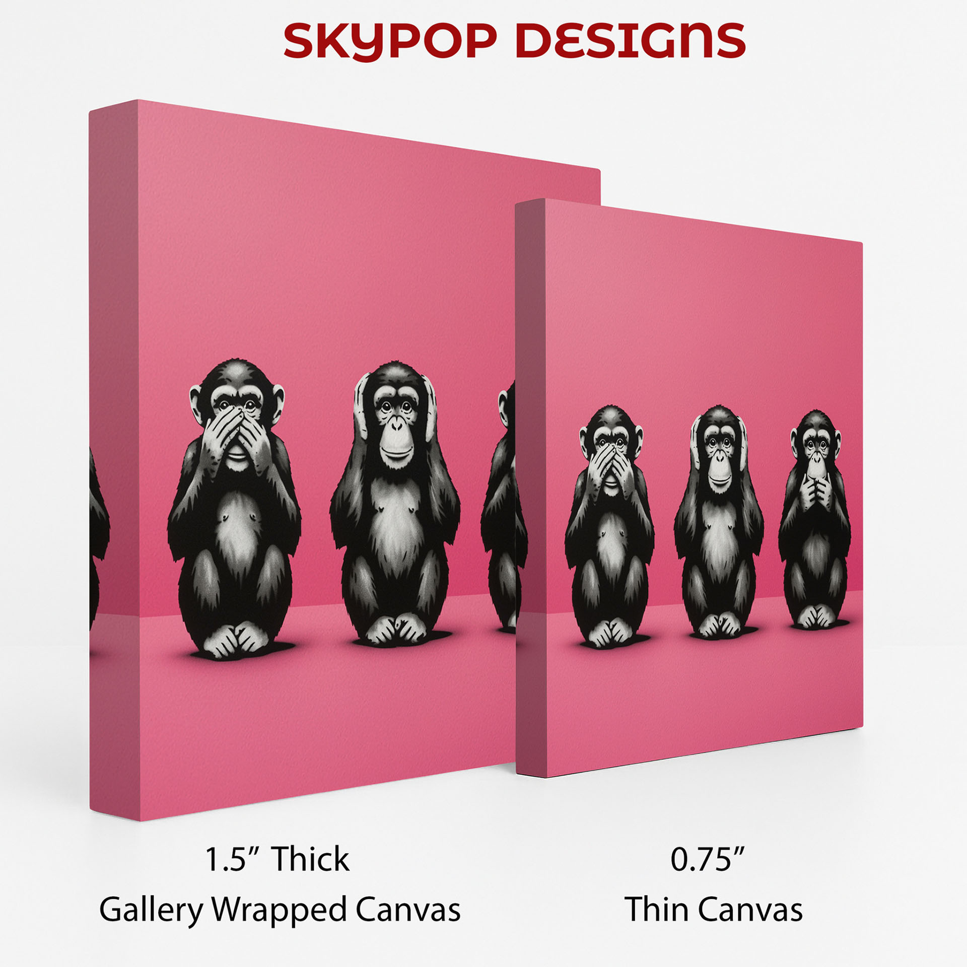 2.jpg Chimpanzee See No Evil Hear No Evil Speak No Evil Art