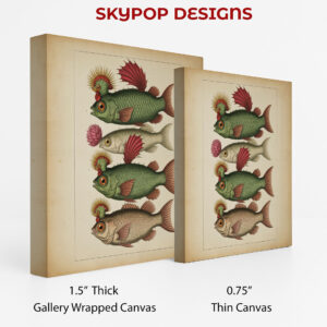 Fish with Rooster Heads Art