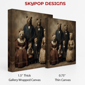 Bear Family Portrait Art