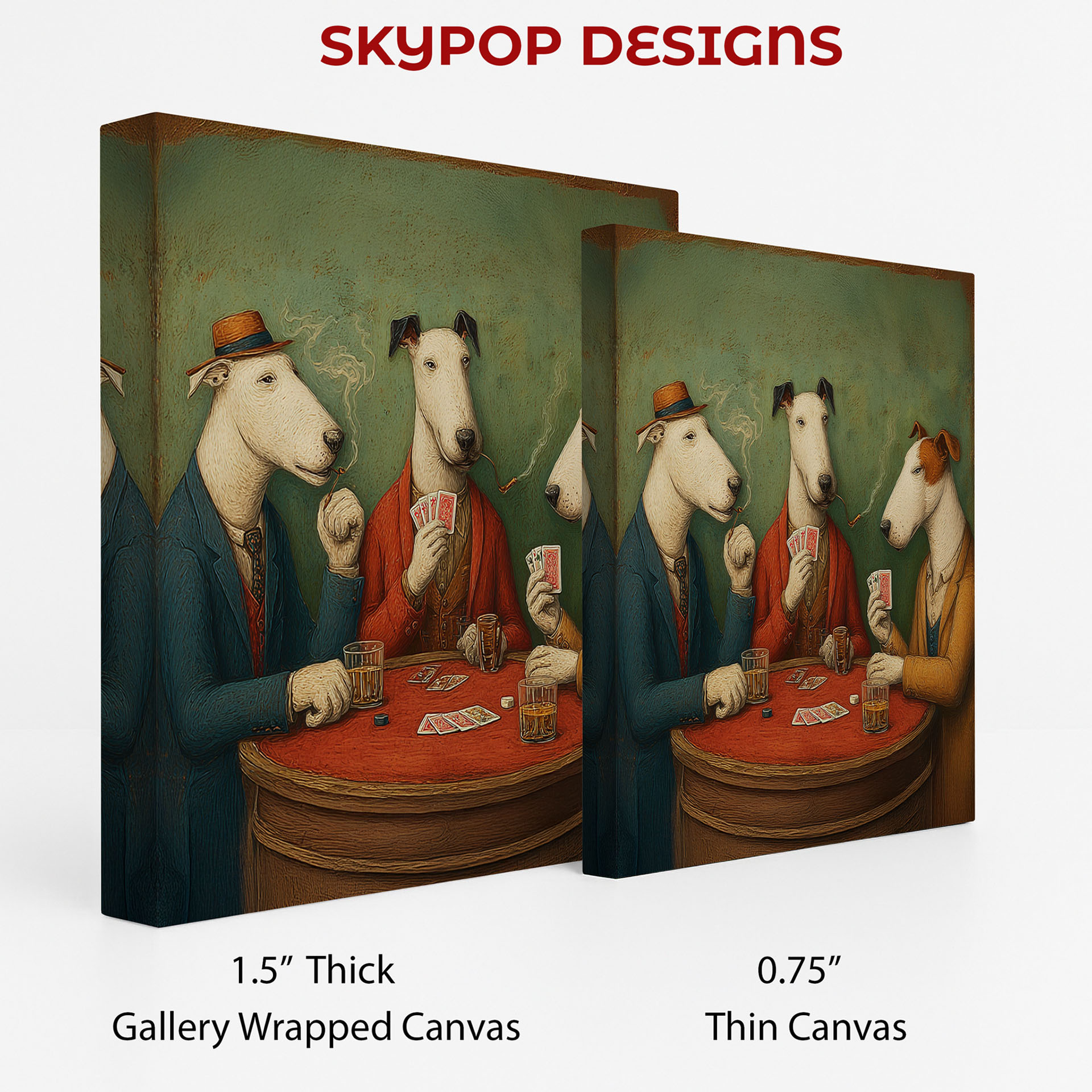 2.jpg Bull Terrier Dog Poker Art