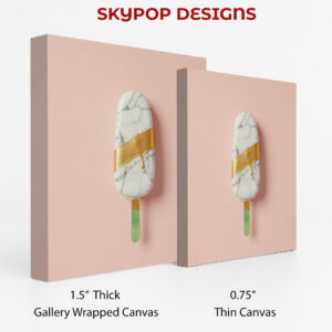 Golden Marble Ice Pop Art