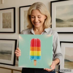 Rainbow Popsicle Art