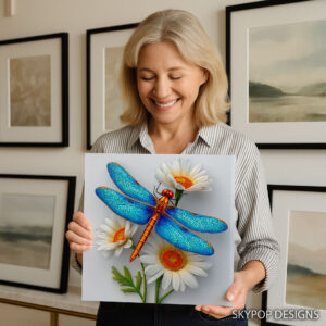Dragonfly Daisy Art