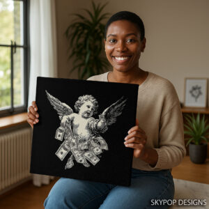 Cherub Money Shower Art