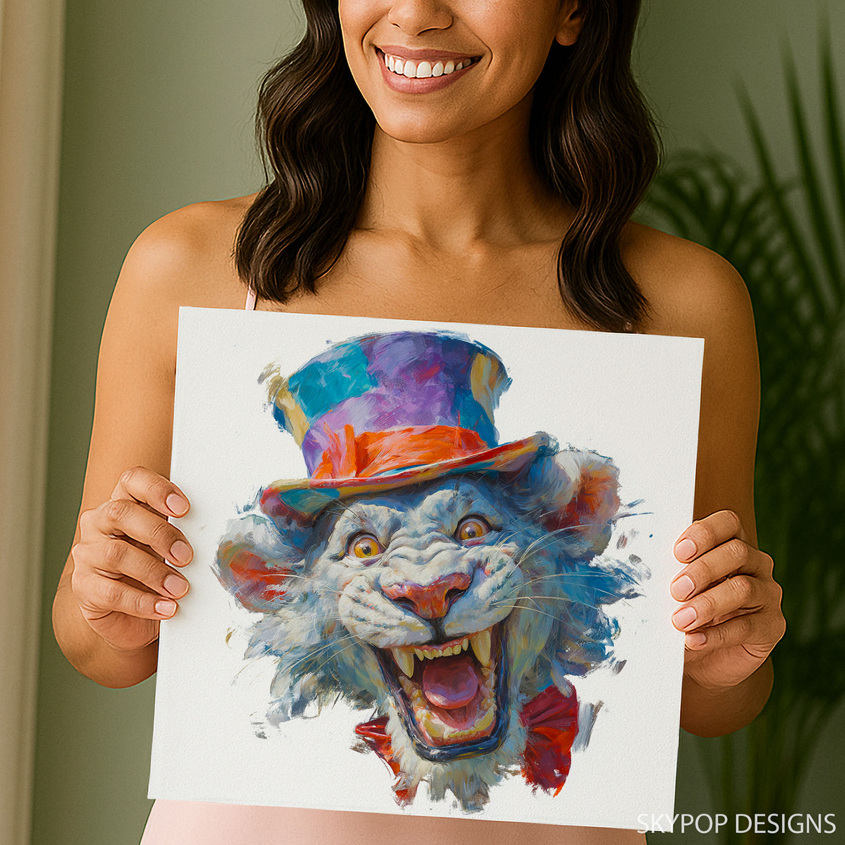 3.jpg Lion Hat Pop Art