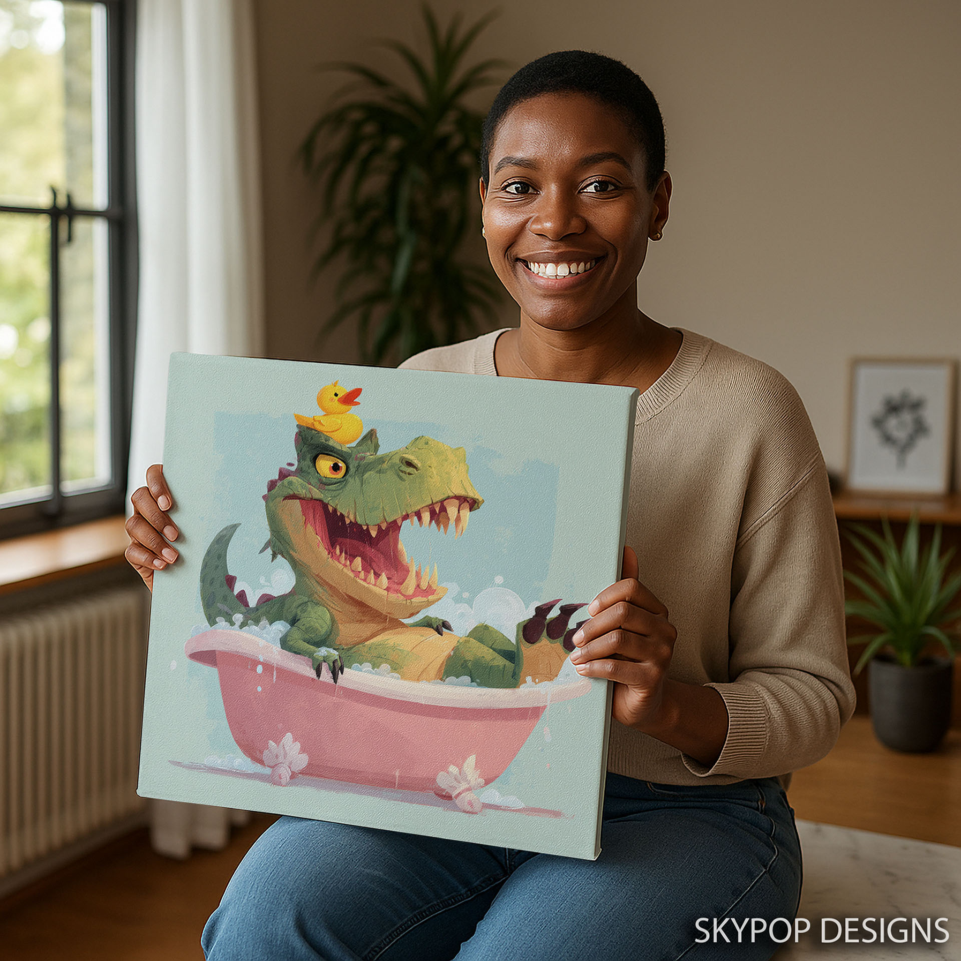 3.jpg Crocodile Bath Time Fun Art