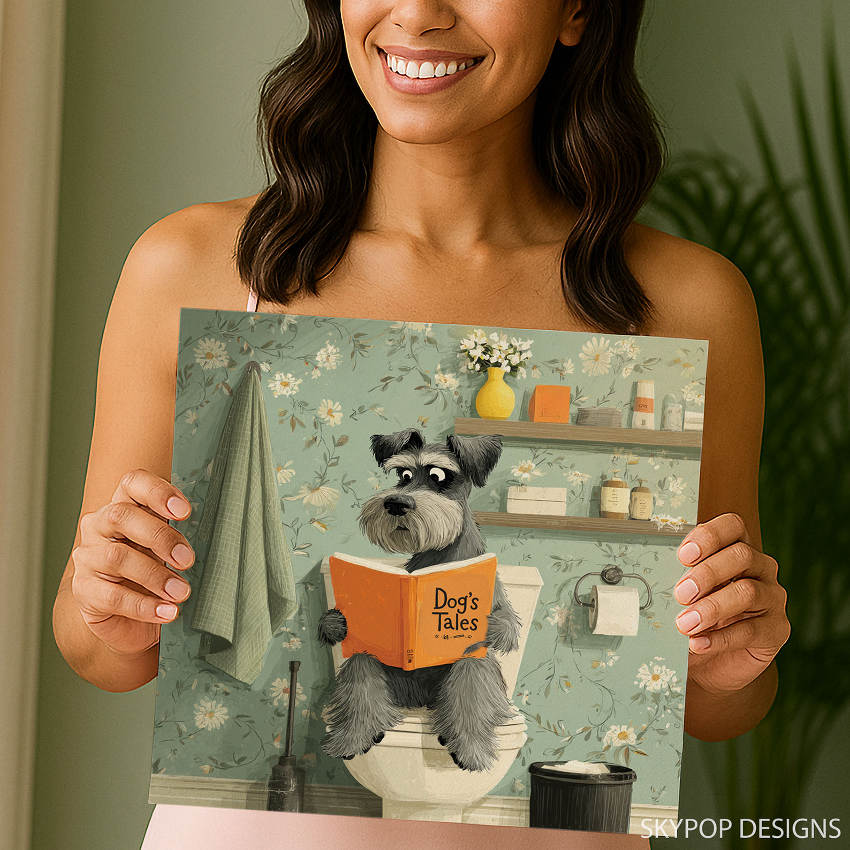 3.jpg Miniature Schnauzer Reading Art