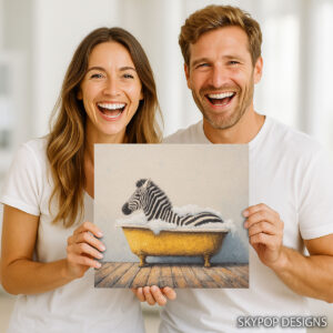 Zebra Bubble Bath Art