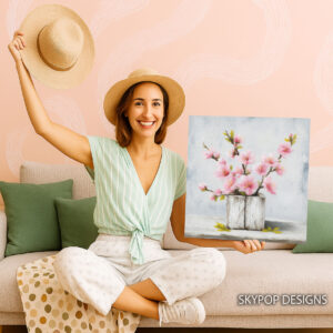 Cherry Blossom Vase Art