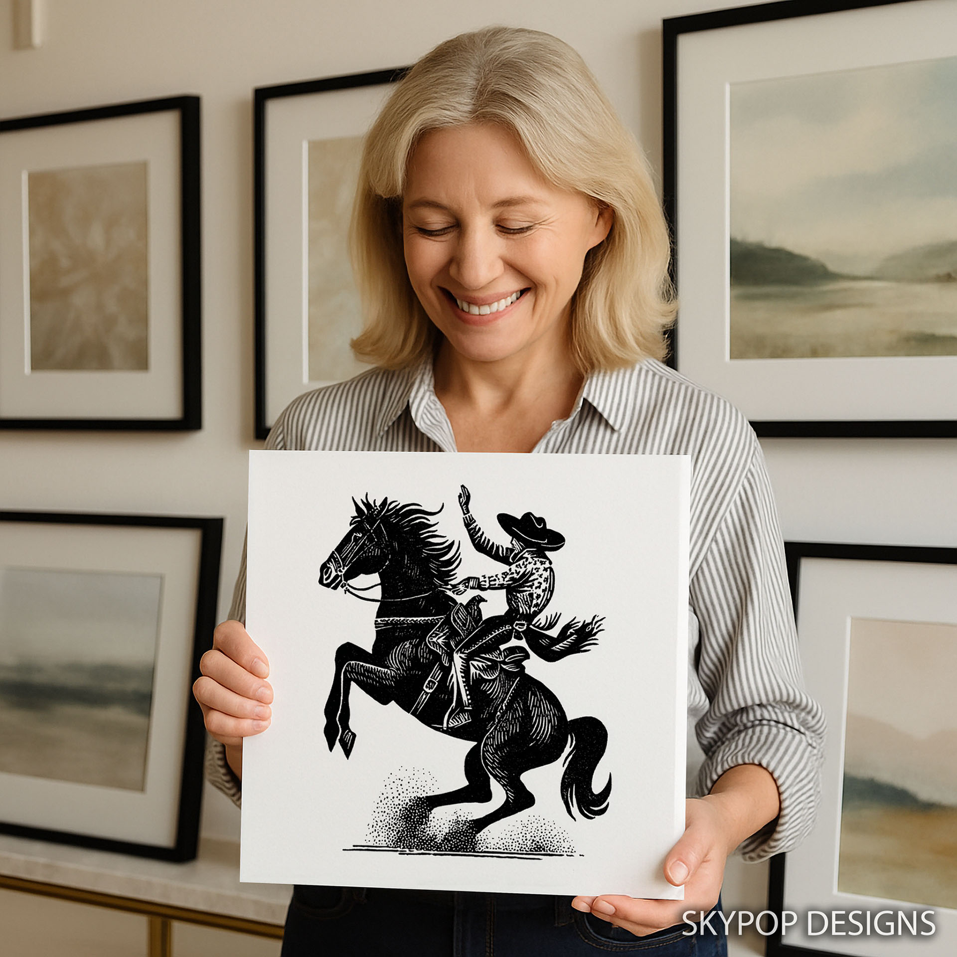 3.jpg Cowboy Horse Art