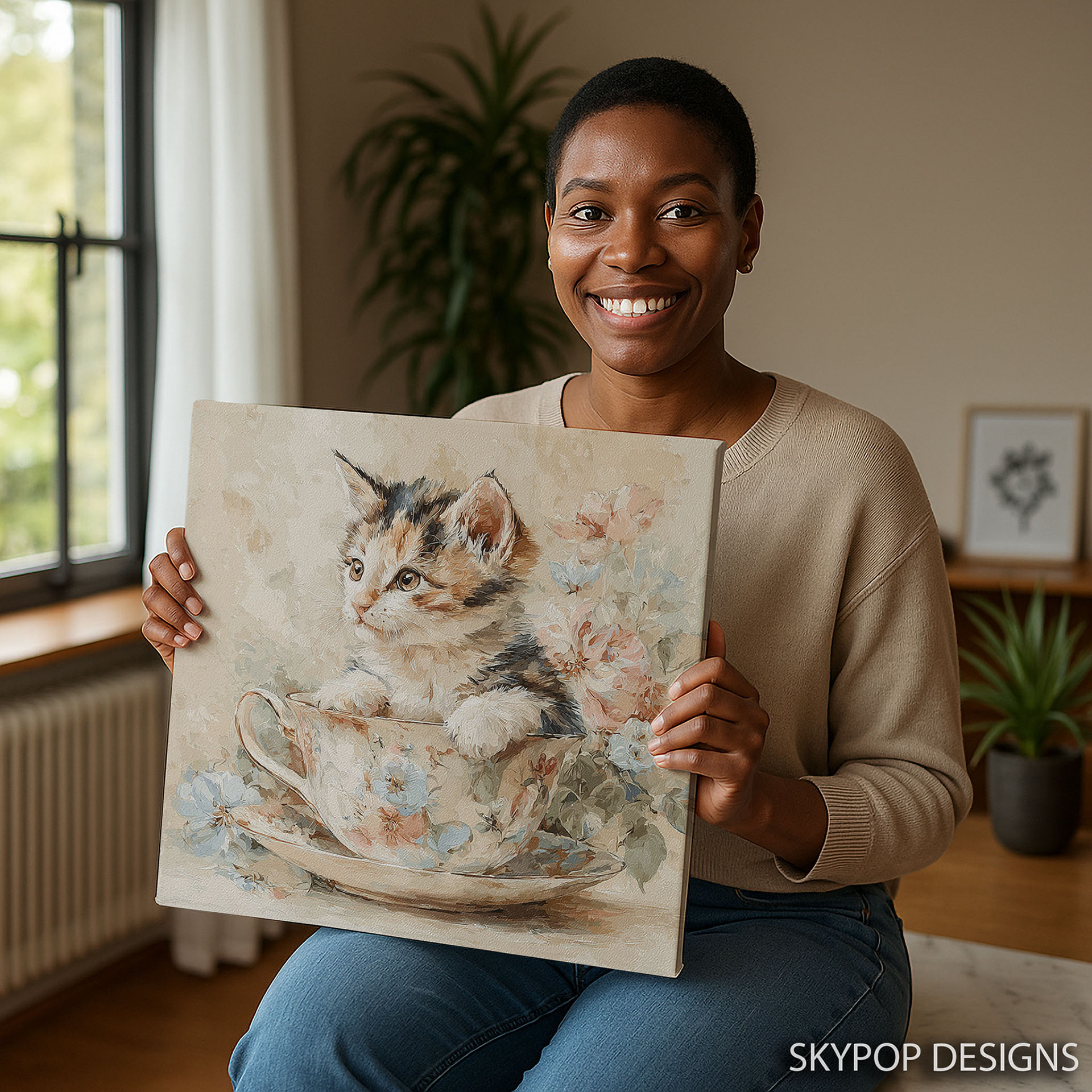 3.jpg Kitten in Teacup Art