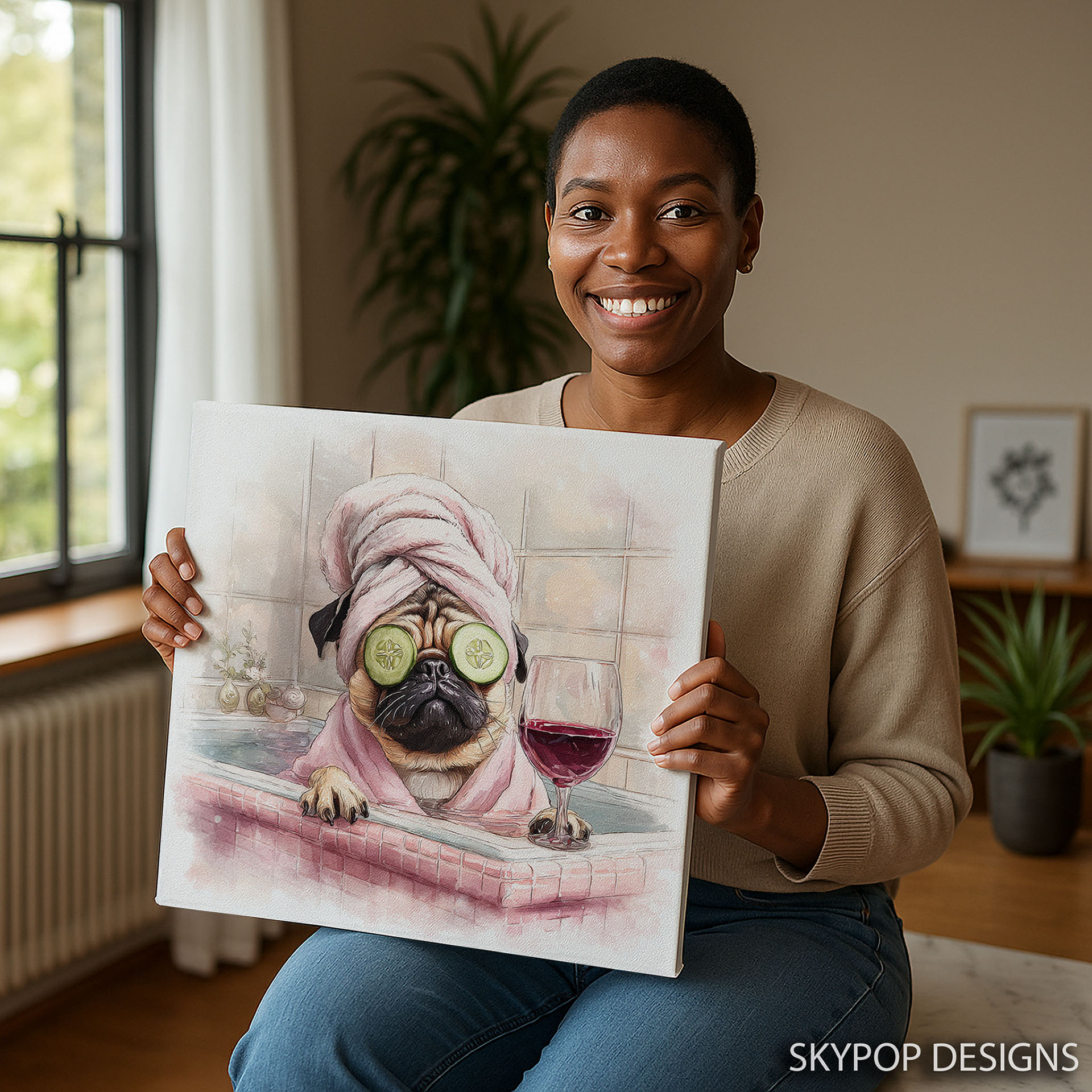 3.jpg Pug Spa Day Art