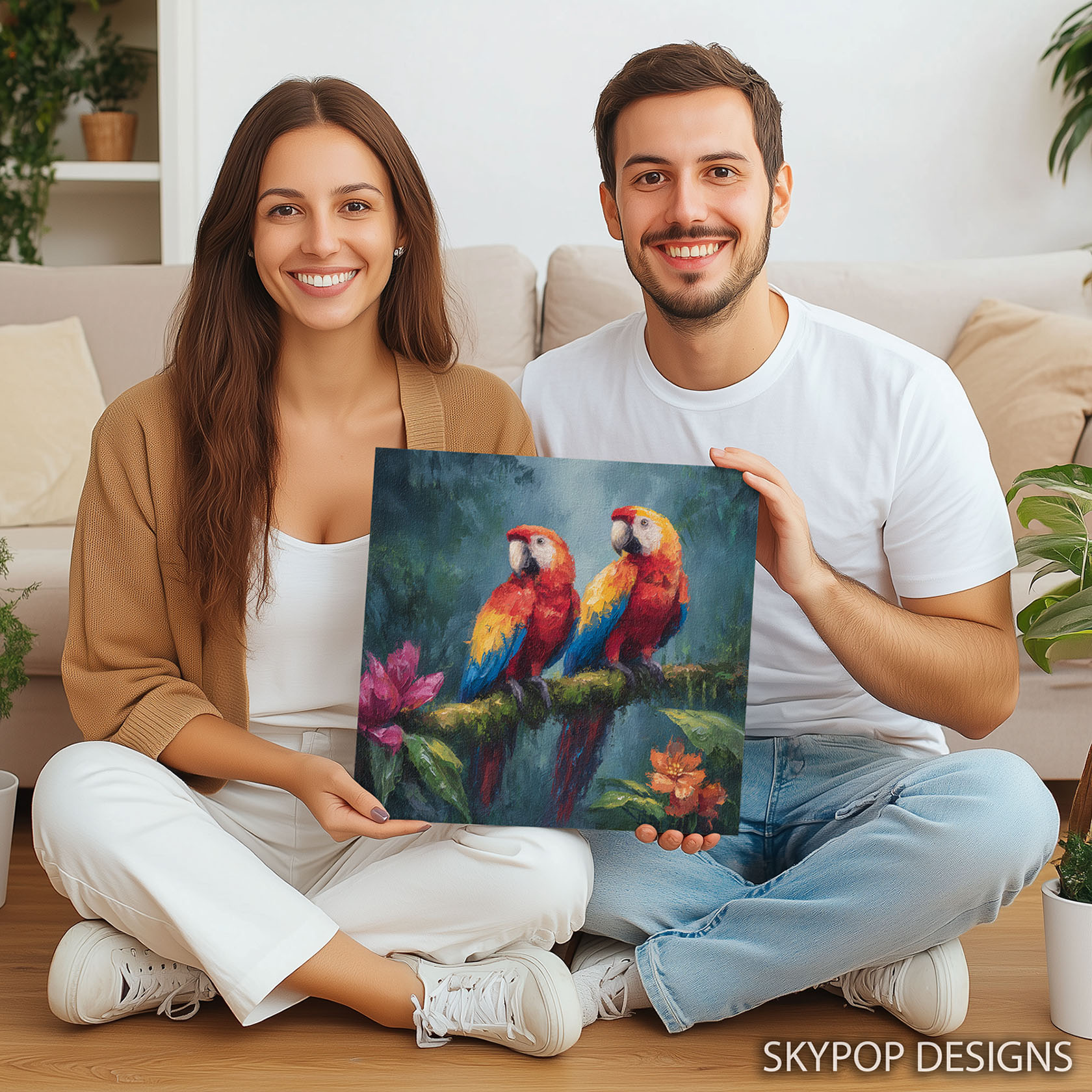 3.jpg Macaw Pair Art