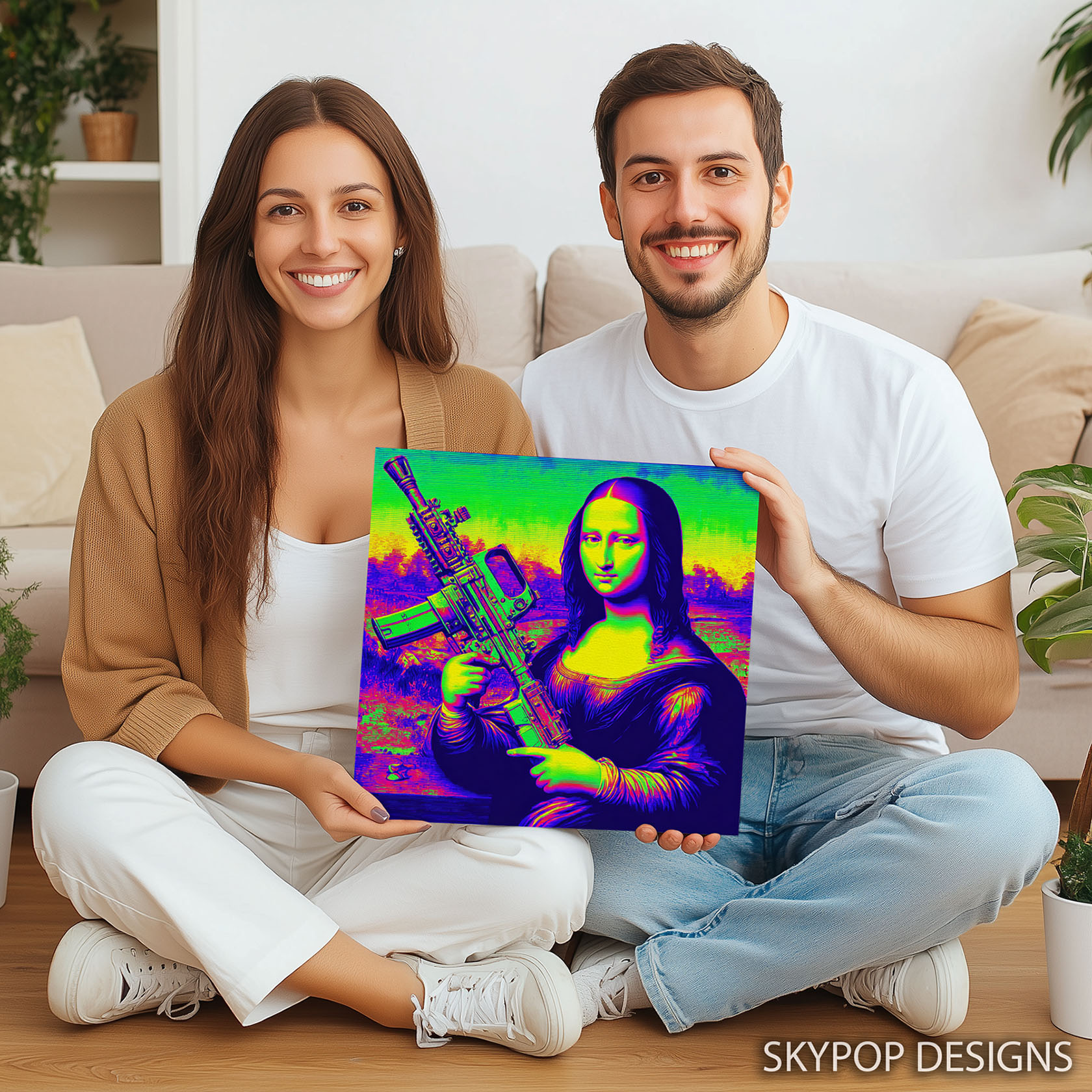 3.jpg Mona Lisa With Gun Art