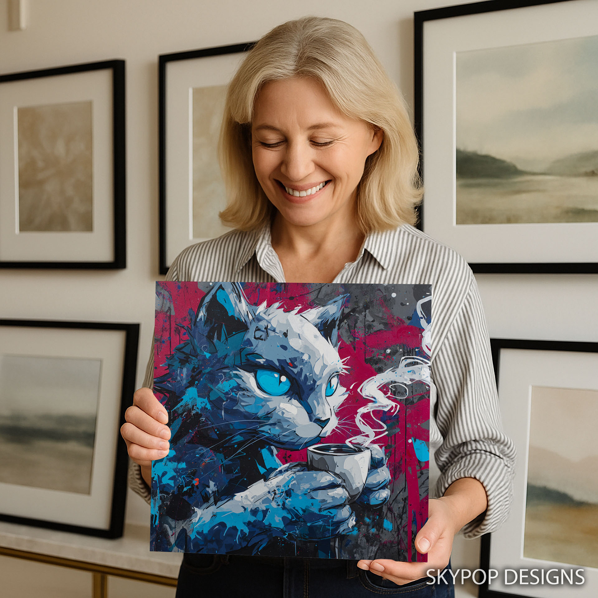 3.jpg Cat Coffee Vibes Art