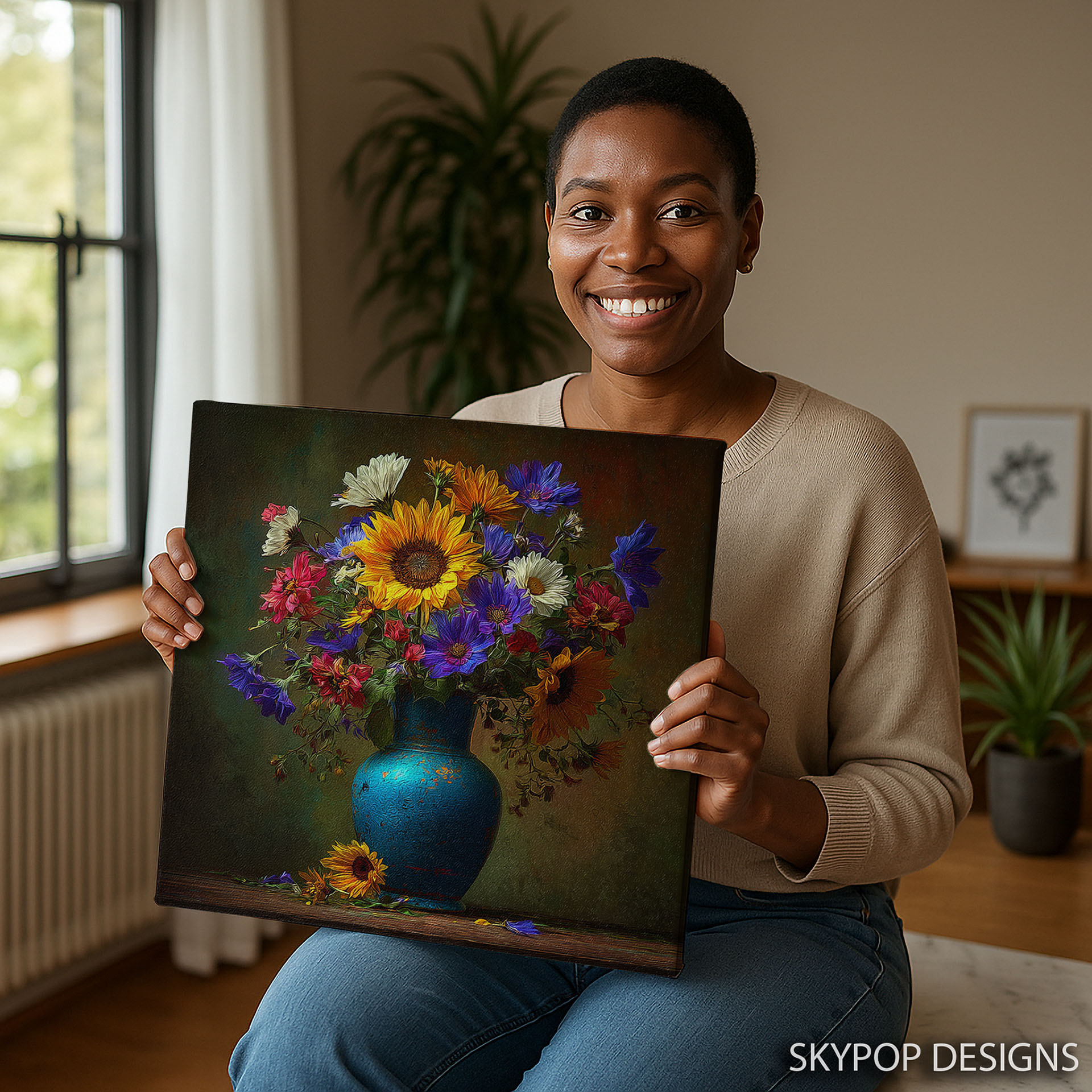 3.jpg Sunflower Daisy Cosmos Art