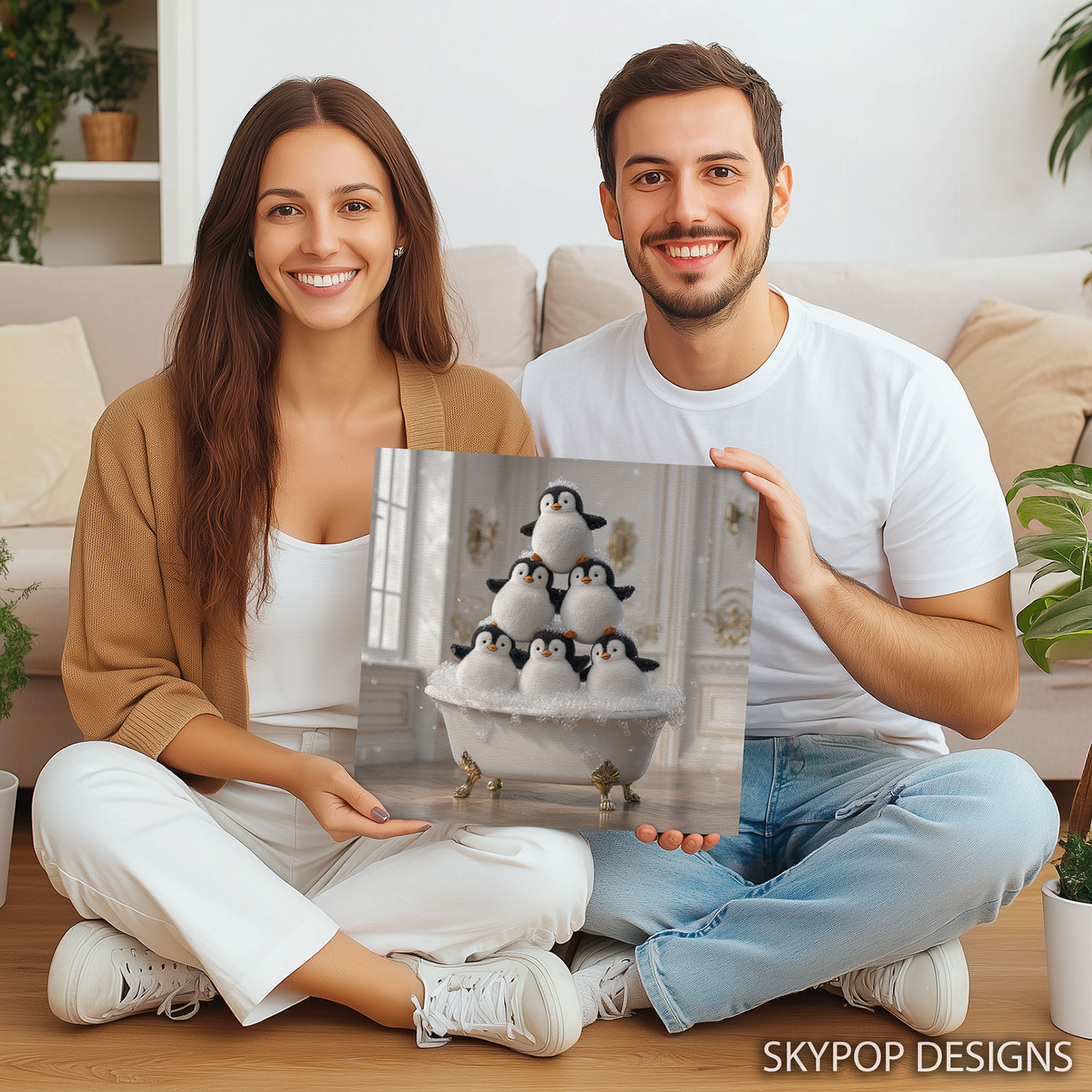 3.jpg Penguin Bubble Bath Art