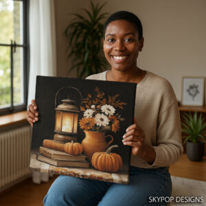 Autumn Lantern Pumpkins Art