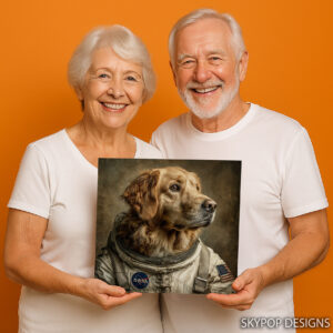 Golden Retriever Astronaut Art