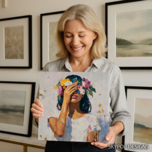 Floral Crown Woman Art