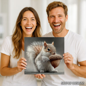 Squirrel with Acorn Art