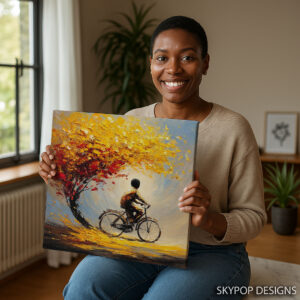 Autumn Bicycle Ride Art