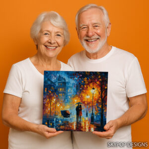Couple Embrace Art