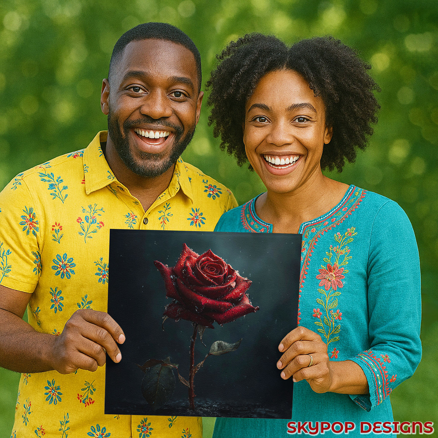 3.jpg Red Rose Rain Art