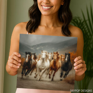 Horse Herd Gallop Art