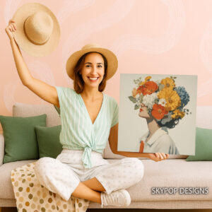 Floral Crown Woman Art