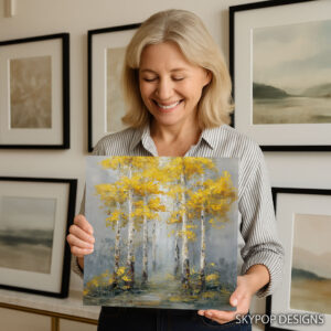 Golden Aspen Forest Art