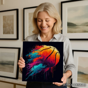 Basketball Splash Abstract Art