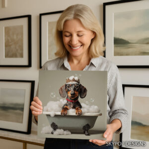 Dachshund Bubble Bath Art