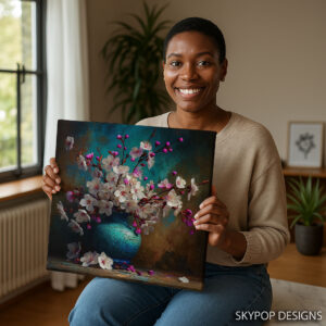 Cherry Blossom Vase Art