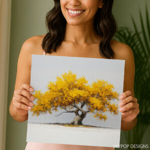 Golden Autumn Tree Art