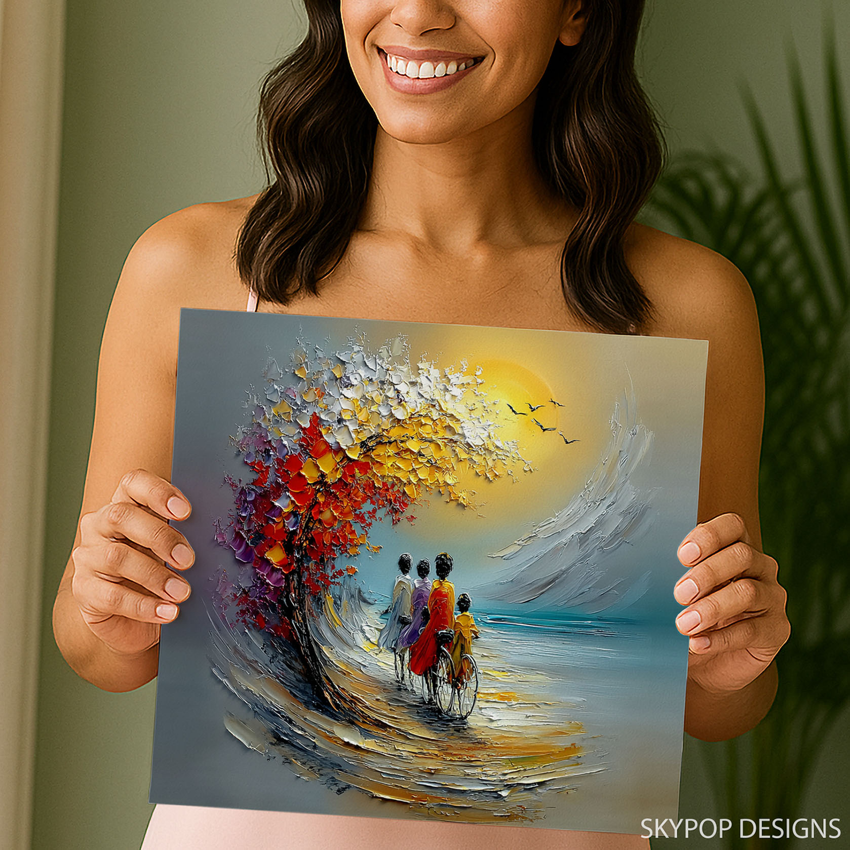 3.jpg Family Bicycle Ride Art