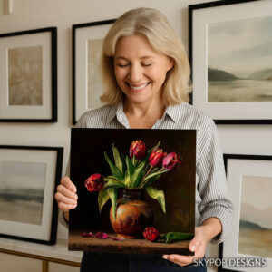 Rustic Tulips Still Life Art