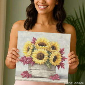 Sunflower Harvest Crate Art