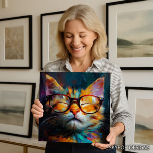 Cat With Glasses Art