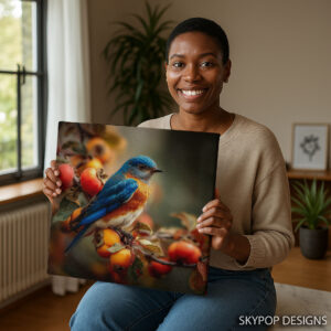 Bluebird Persimmon Art