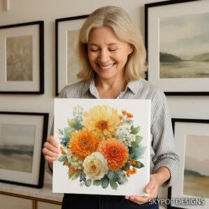 Autumn Bloom Bouquet Art