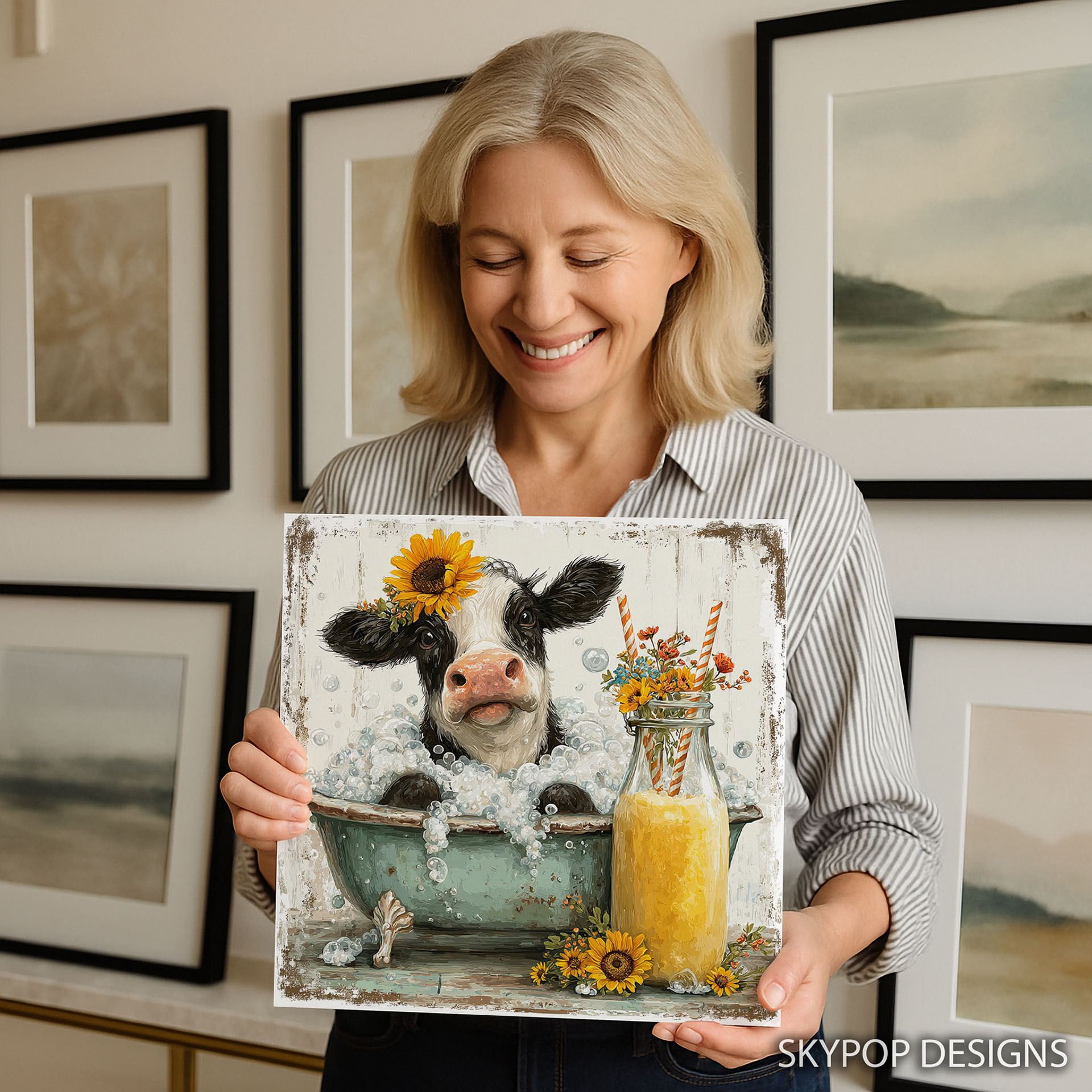 3.jpg Highland Cow Sunflower Art