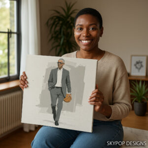 Barack Obama Basketball King Art