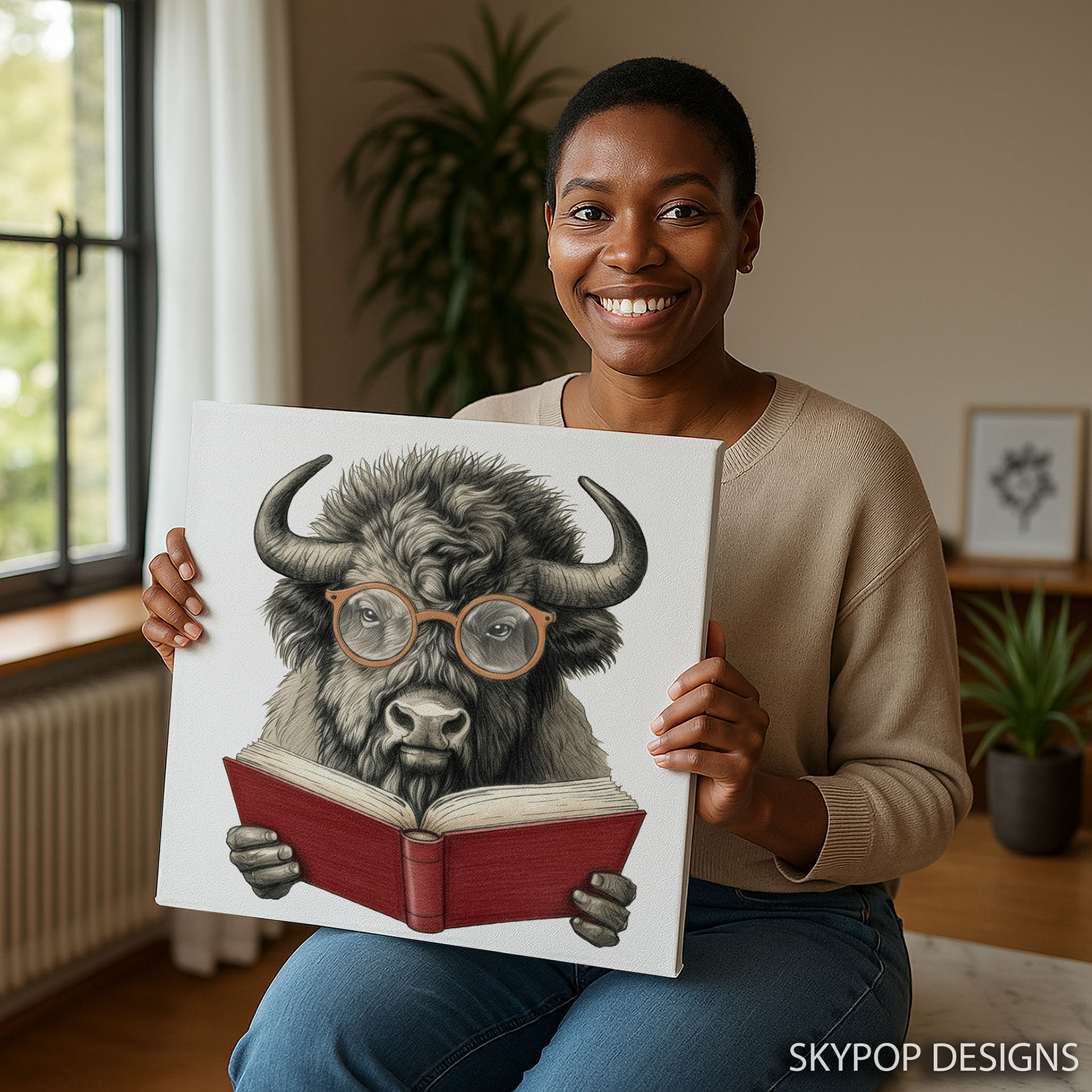 3.jpg Bison Bookworm Art