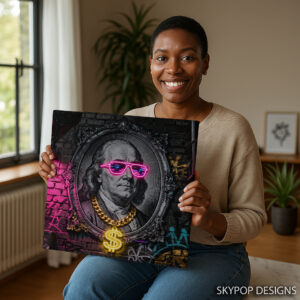 Benjamin Franklin Drip Art