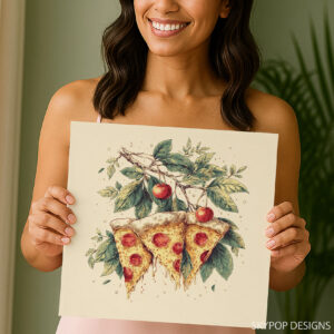 Pizza Cherries Art