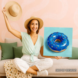 Blue Donut Art