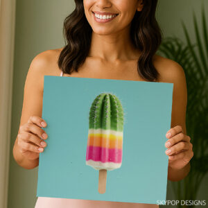 Cactus Ice Cream Art